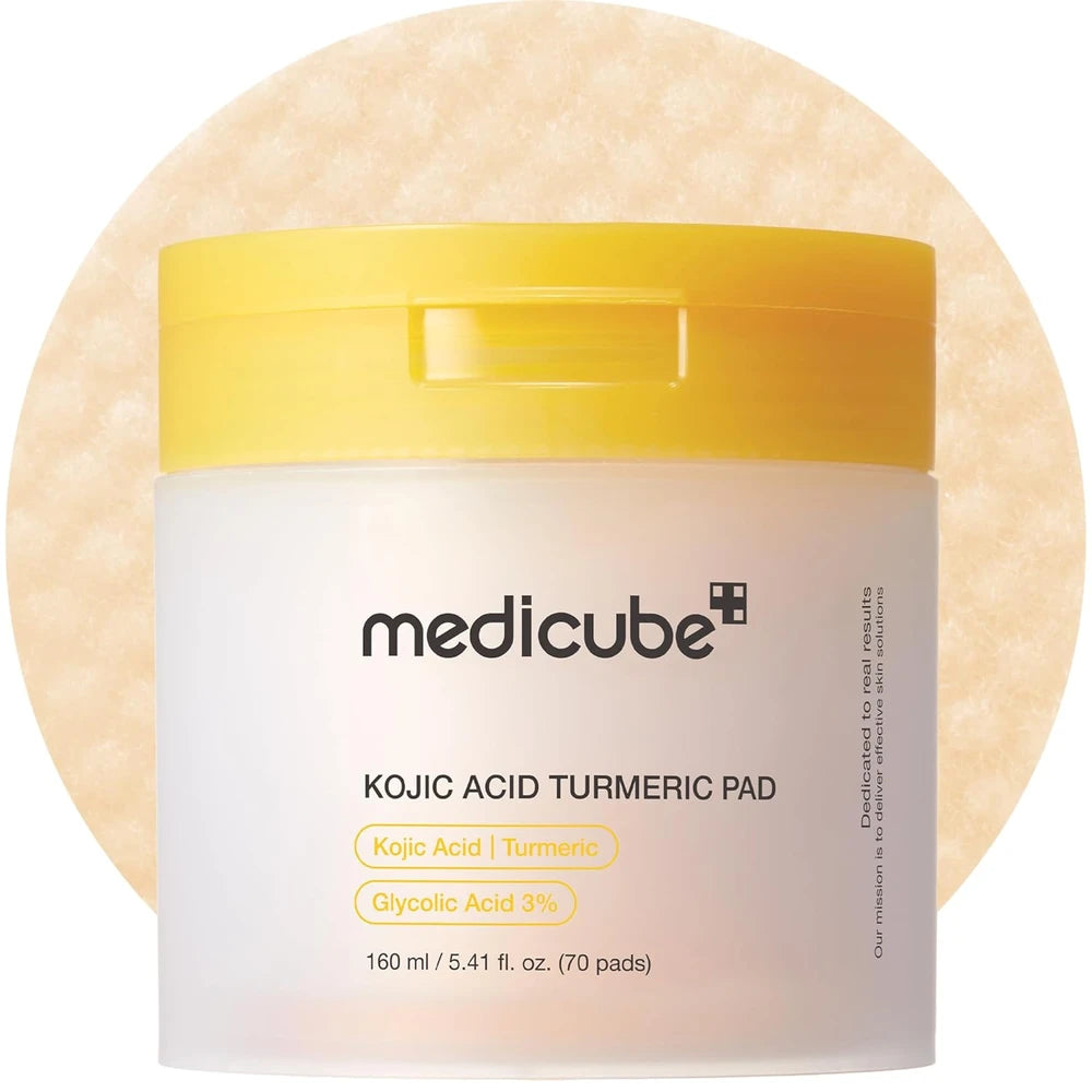 Kojic Acid Turmeric Toner Pads, Medicube Korean Skincare